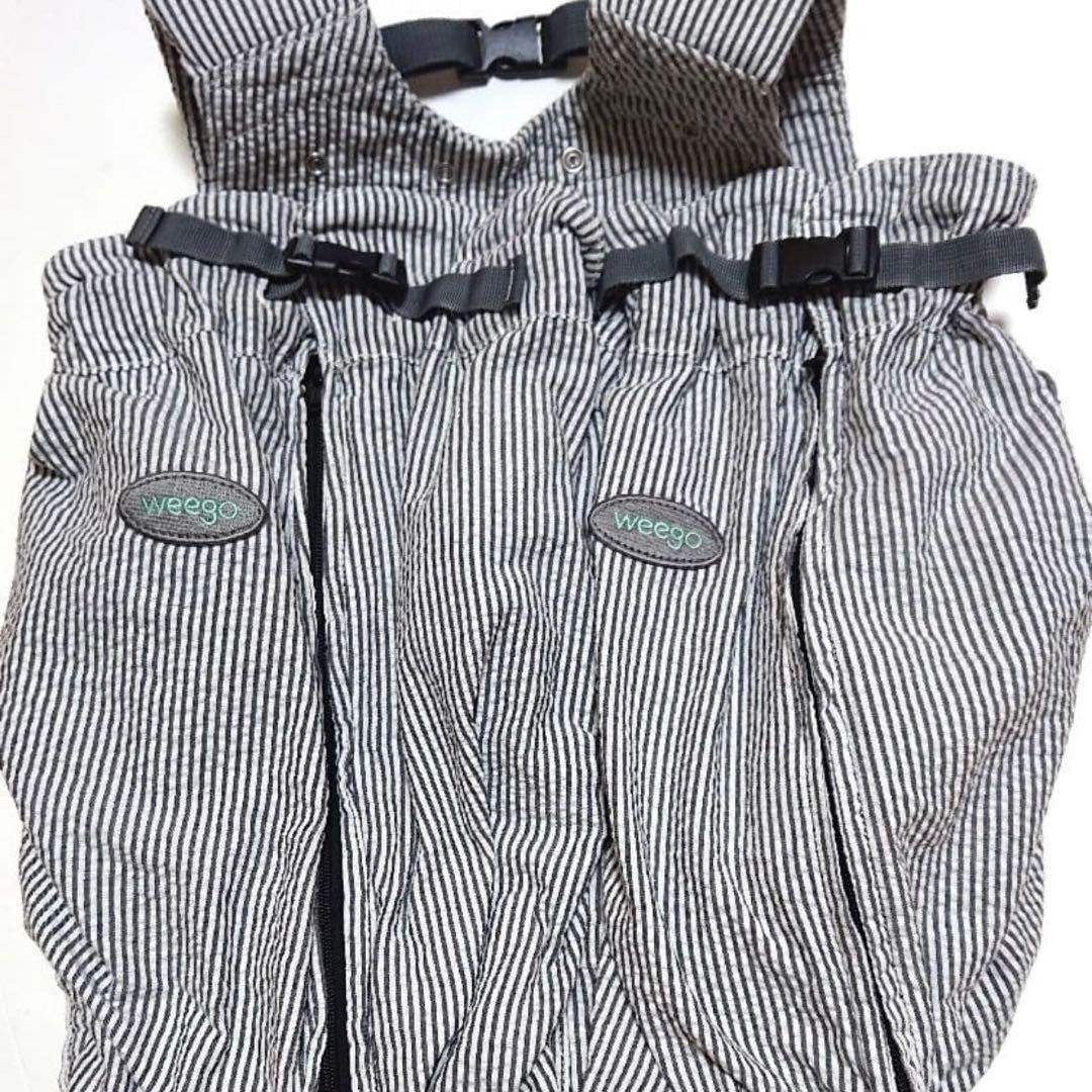 ウィーゴツイン 双子用抱っこ紐 ソフトベビーキャリア シアサッカー生地