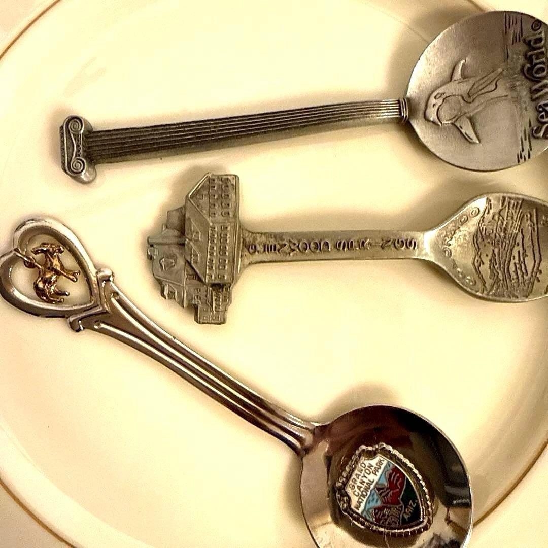 アメリカヴィンテージ海外観光地モチーフ スーベニアスプーン3本セット