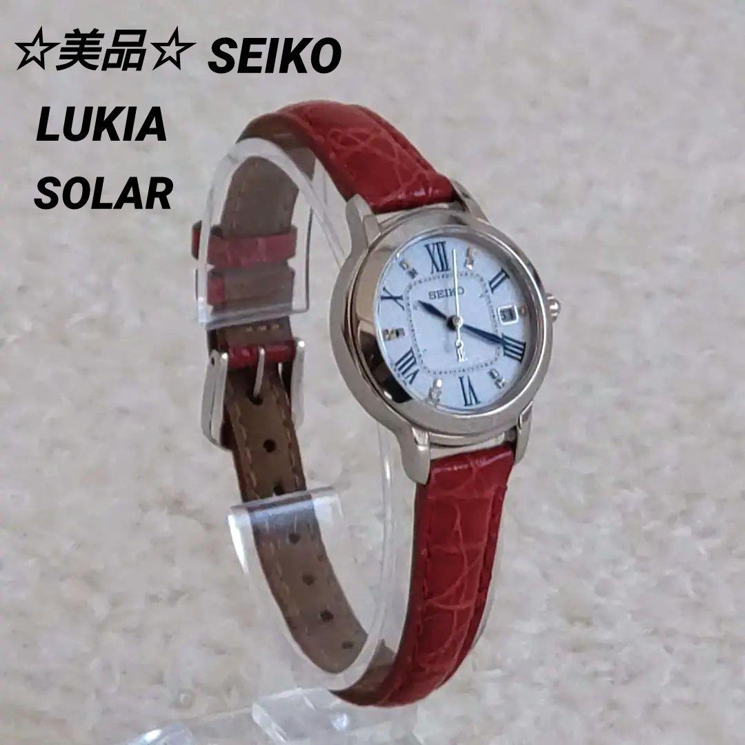 稼働 SEIKO ルキア レディース 腕時計 電波ソーラー 1Pダイヤ チタン LUKIA セイコー ルキア ソーラー電波 腕時計 ブランド レディース