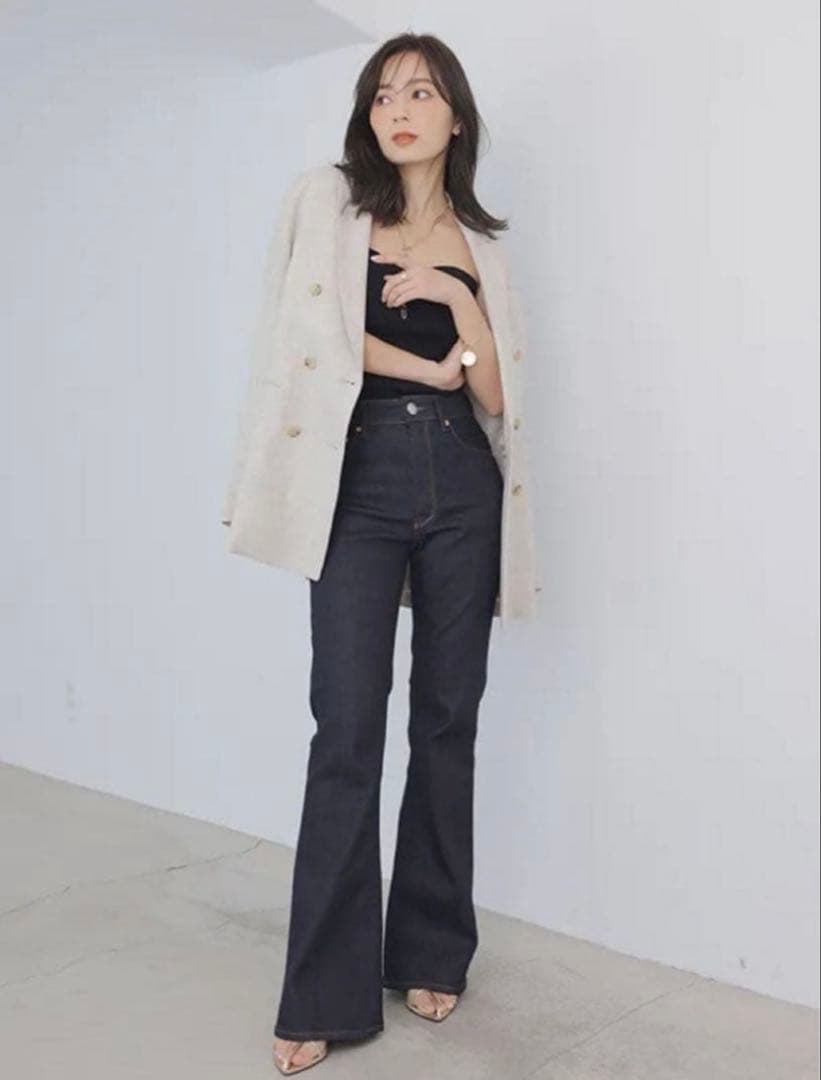 美品【anuans×YANUK】Boots cut flare denim 24 YANUK（ヤヌーク） ブーツカットWIN レディース Bootcut WIN 57161341