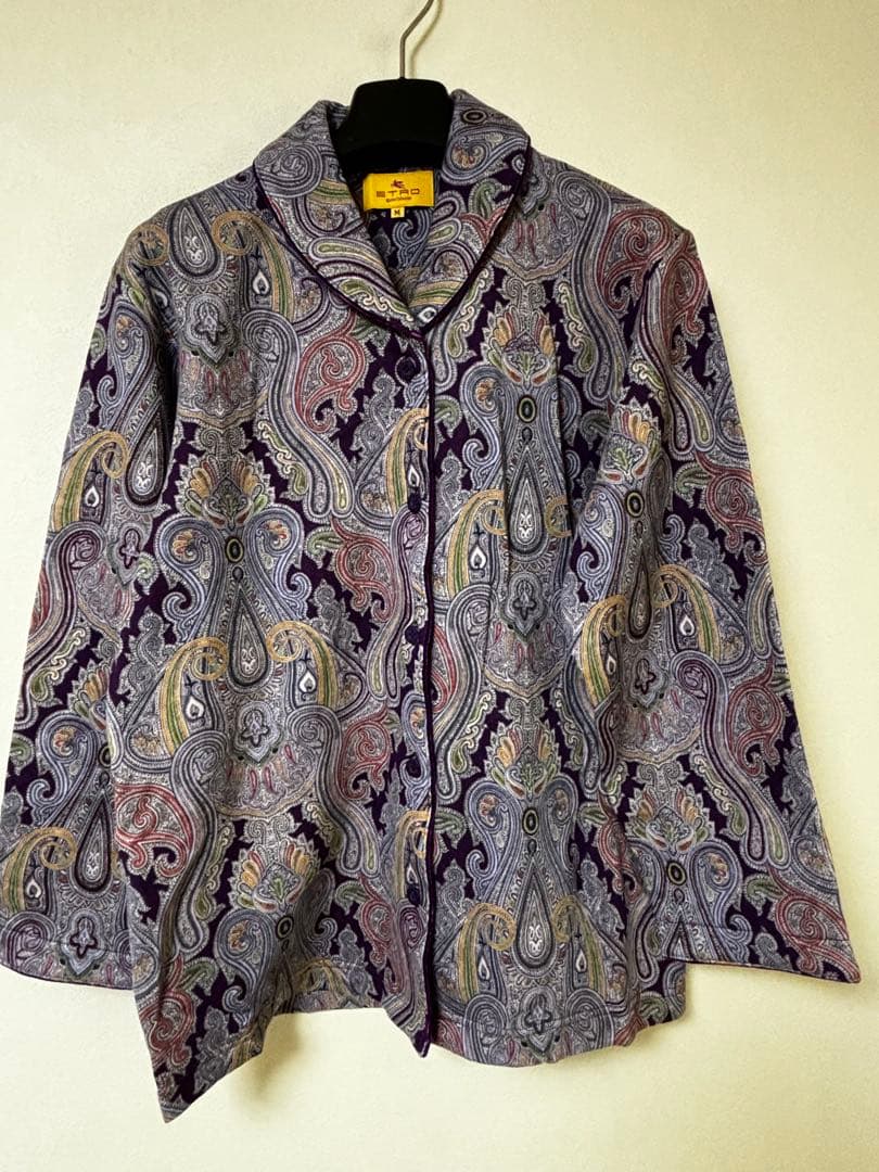 ETRO ペイズリー柄 パジャマ Mサイズ エトロ パジャマ Mサイズ キルティング仕様 ペイズリー柄 上品 防寒
