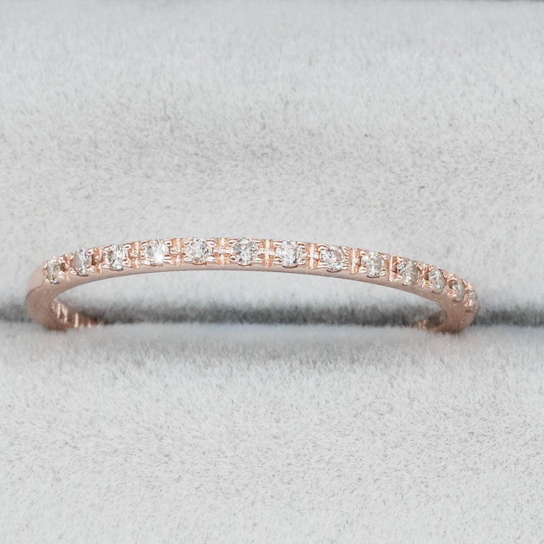 K10 ダイヤモンドリング 0.06ct 9号 ハーフエタニティ