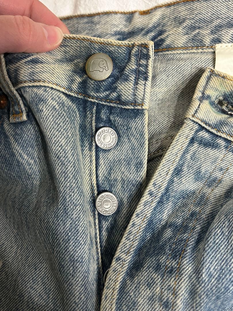 1点物】keisukekanda レースパッチワークリボンデニム - メルカリ