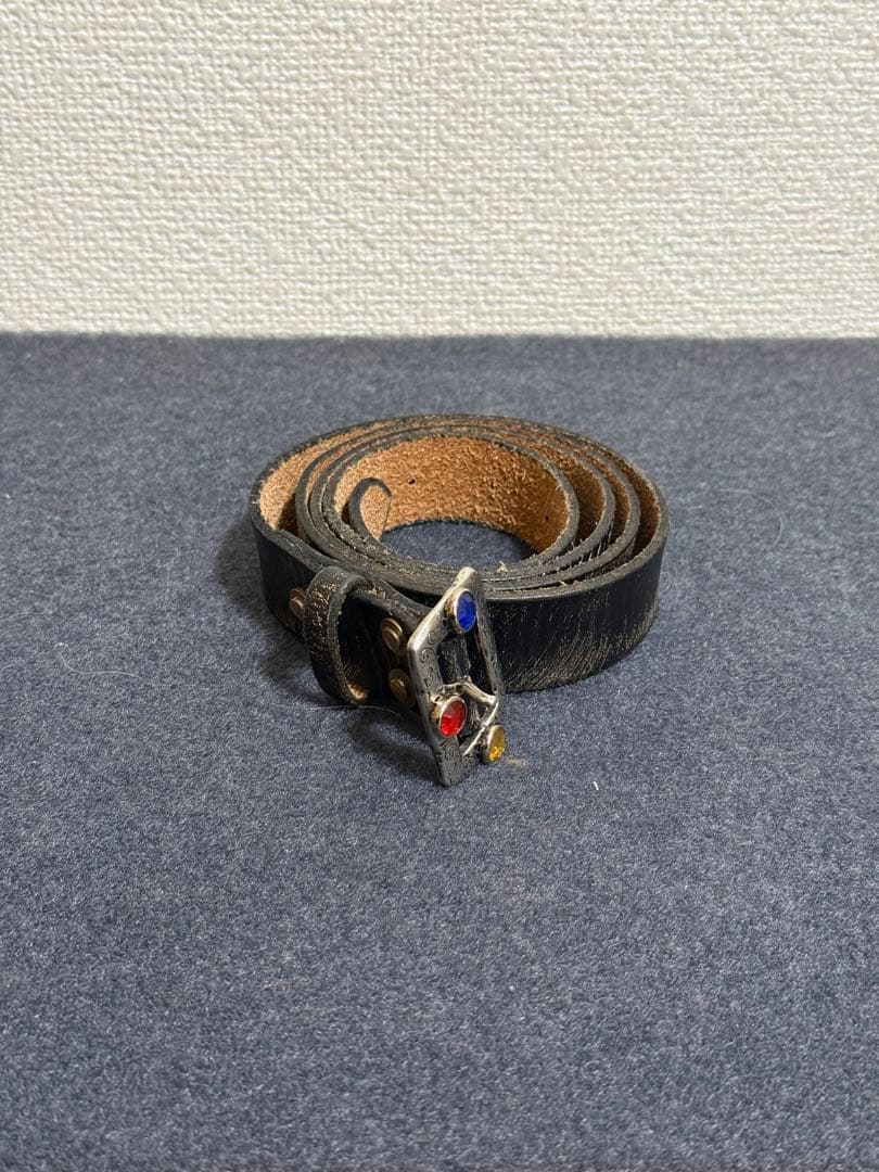 KAPITAL オイルレザー スタッズディスコバックルベルト - メルカリ