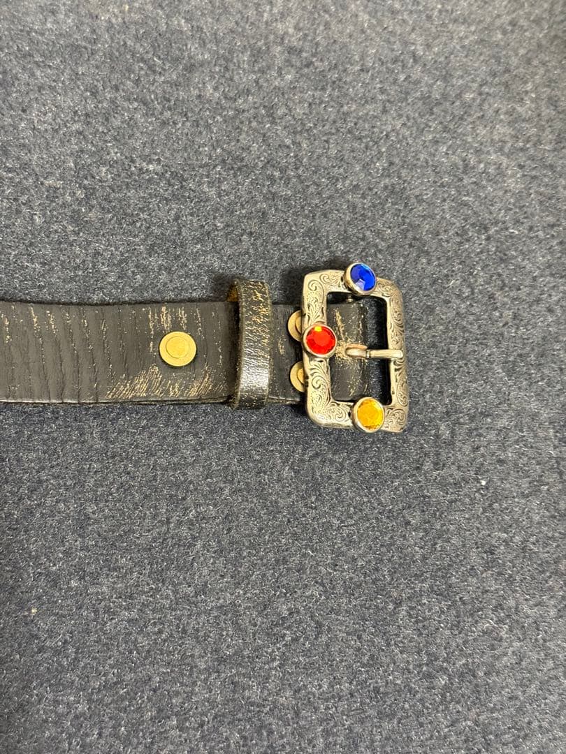 KAPITAL オイルレザー スタッズディスコバックルベルト - メルカリ