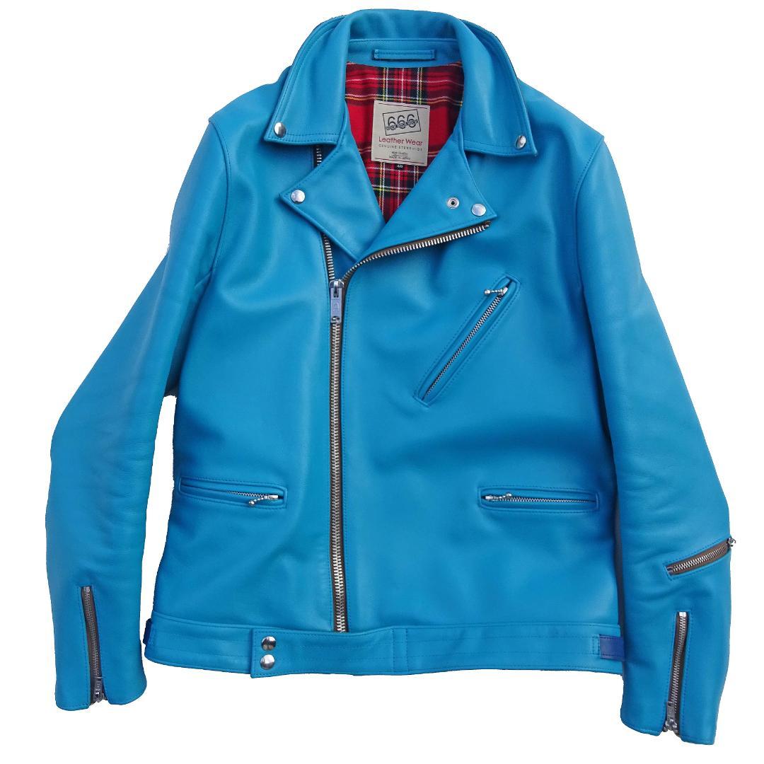 666 Leather Wear トリプルシックスサイクロンライダースターコイズ
