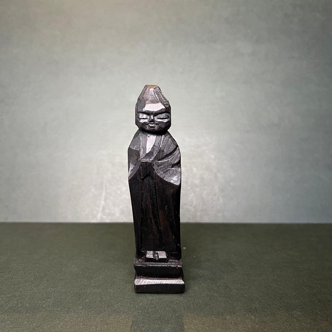 ◎江戸期 木彫木造 御守地蔵尊【六道一尊・念持仏】◎円空仏◎仏教美術古美術骨董◎