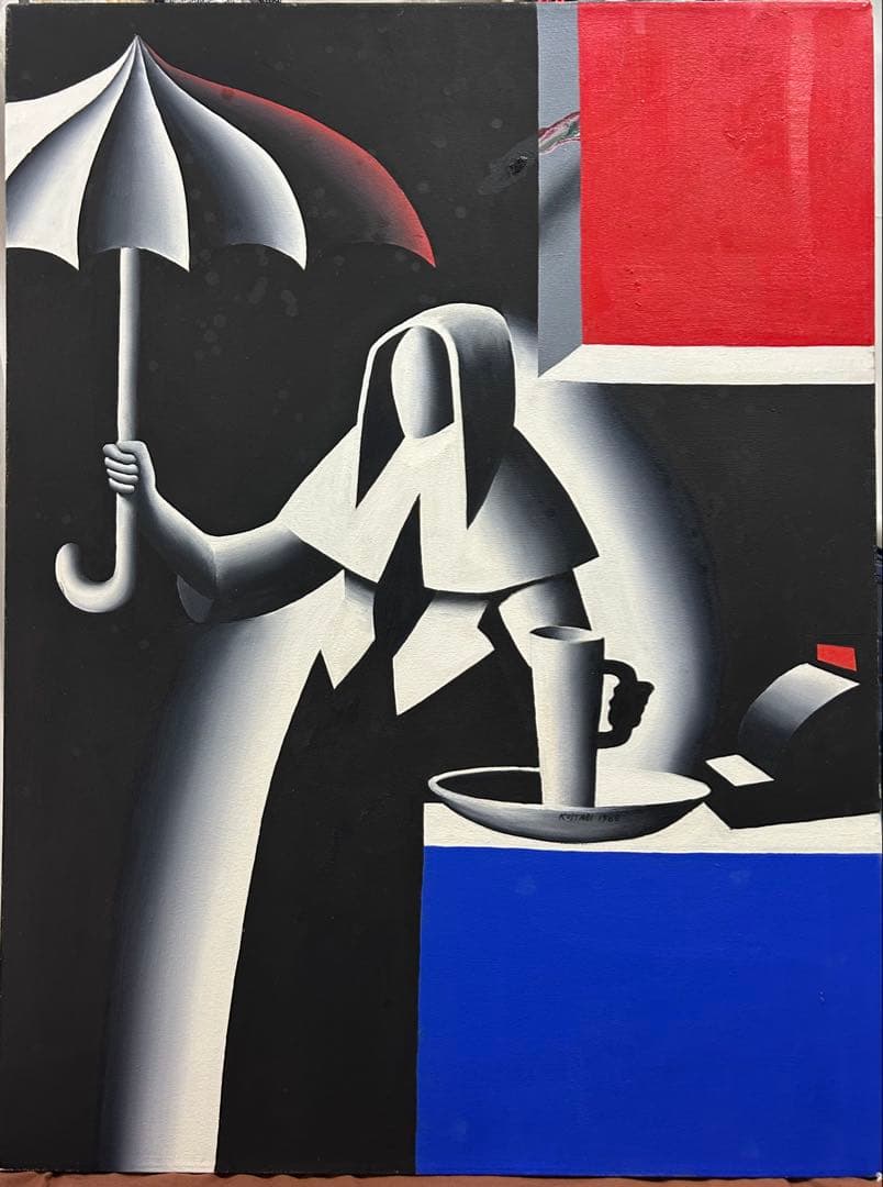貴重一点物マークコスタビMARK KOSTABI 油絵BAPTISM1988
