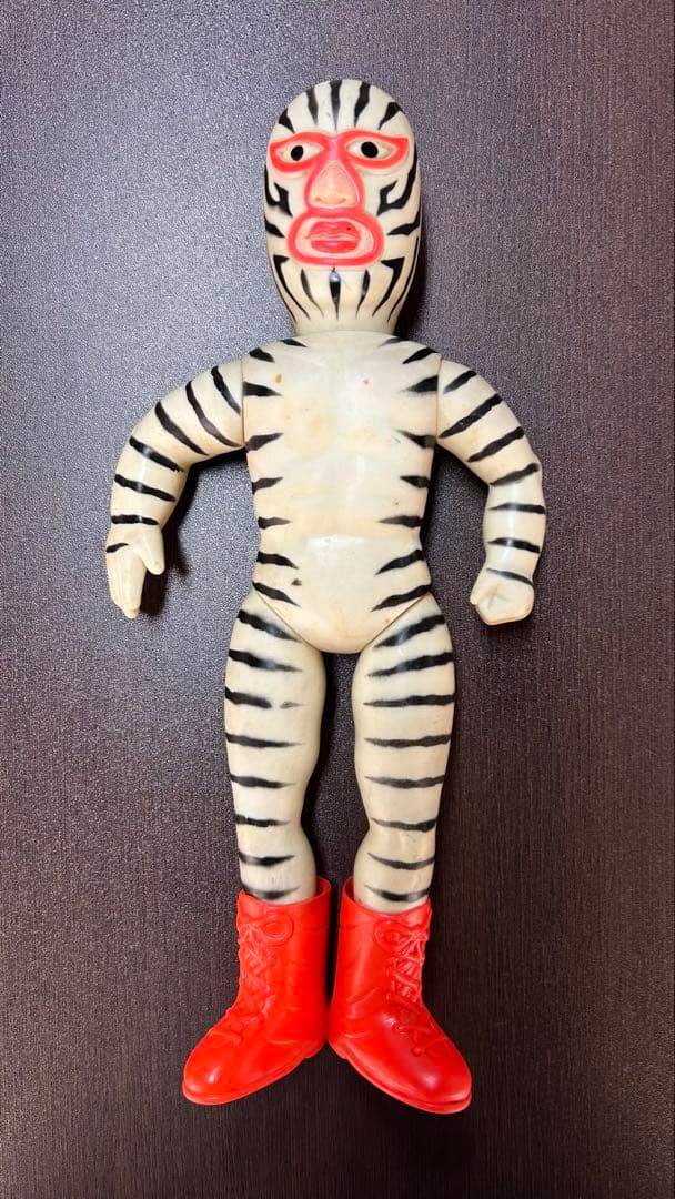 グレートゼブラ　タイガーマスク　ソフビ　フィギュア 当時物 グレートゼブラ タイガーマスク 中嶋製作所 ソフビ 梶原一騎 辻