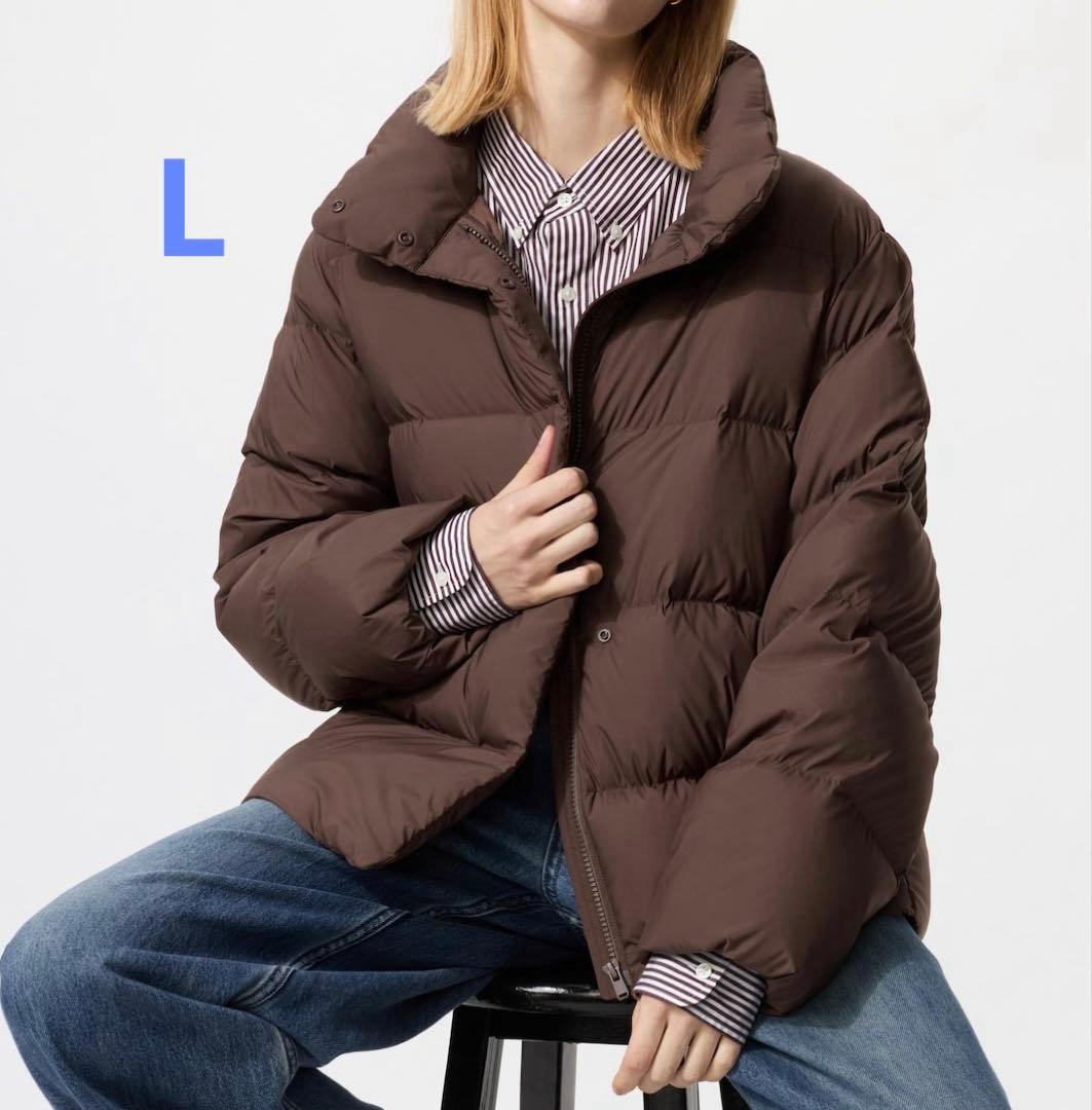 新品＊UNIQLO ユニクロ パウダーソフトダウンジャケット ブラウン L＊ ユニクロ】今季はブラウンがトレンド！「ダウンジャケット」着回し