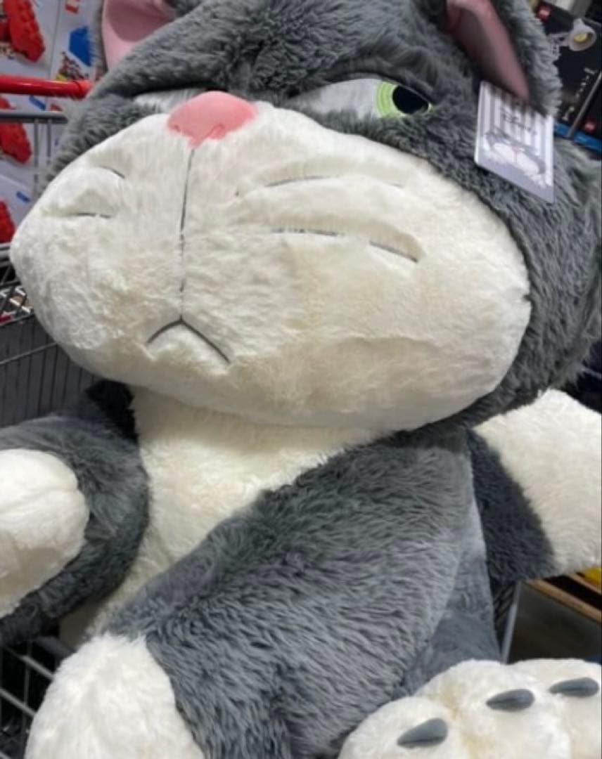 コストコ購入.ディズニー ルシファー ぬいぐるみ 猫 ねこ ビッグぬいぐるみ