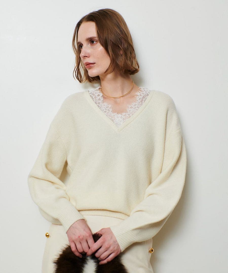 allureville レースドッキングプルオーバ
