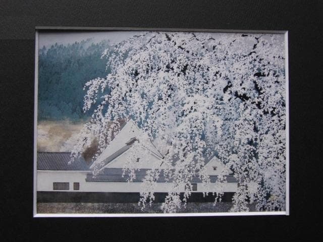 石田武、【大和の春】、希少な大判額装用画集より、美品、日本人画家