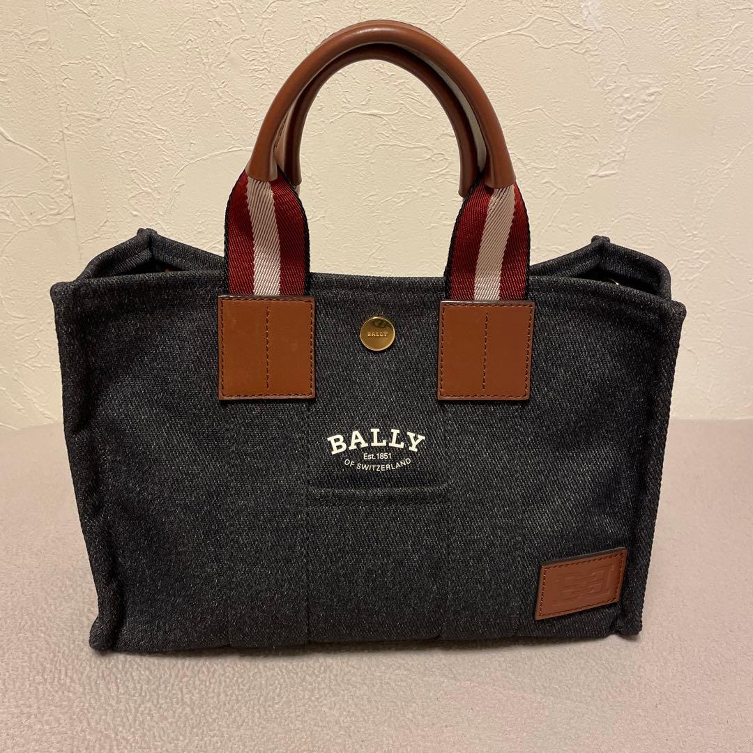 コ*ザ様 BALLY トートバッグ キャンバス ネイビー インディゴ