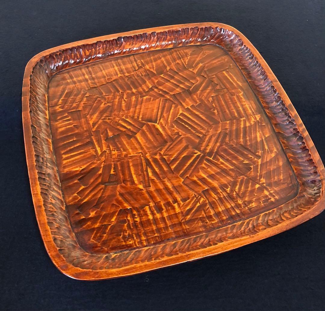 《R》伝統工芸 讃岐彫 吸物膳5客 小膳 刳抜　260121き6