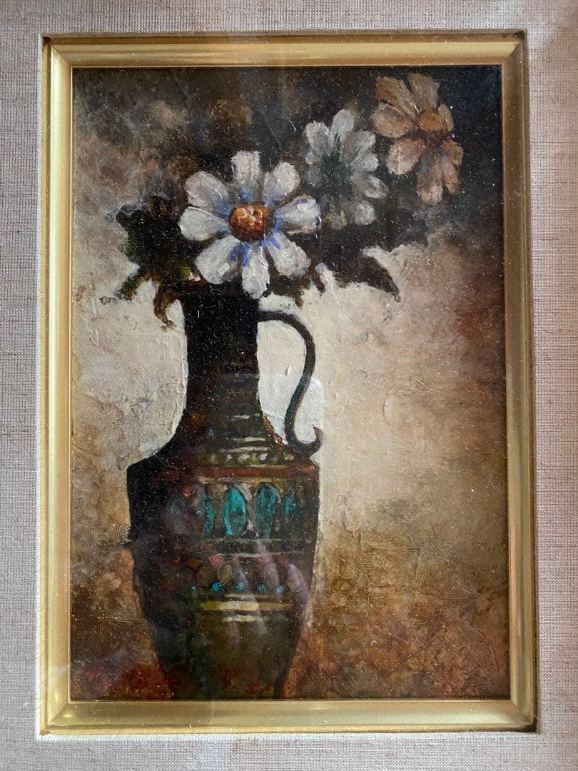 小出楢重 油彩画 約42cm x 34cm (額入り) オリジナル コレクター