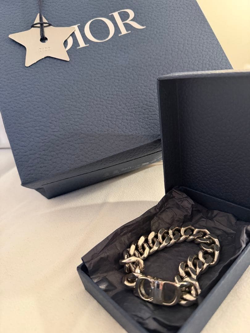 Dior シルバーチェーンブレスレット Mサイズ