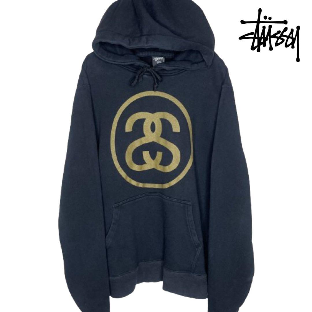 STUSSY ステューシー シャネルロゴ ブラックパーカー フーディ - メルカリ