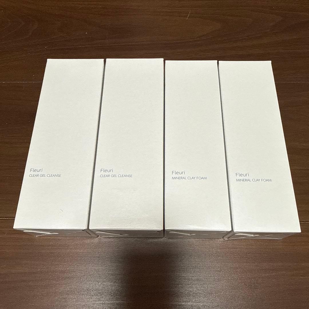フルリ クリアゲルクレンズ・ミネラルクレイフォーム 各2本セット Fleuri（フルリ） 公式 クリアゲルクレンズ 150g (2本) クレンジング