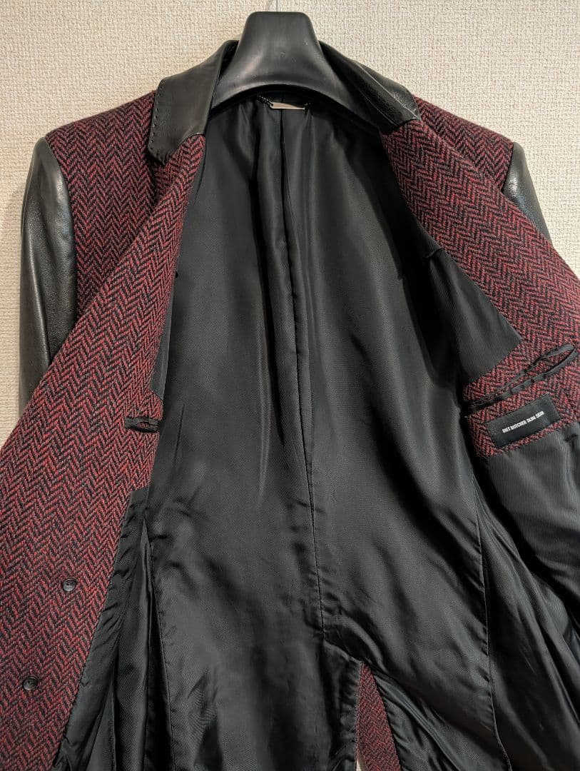 DIET BUTCHER SLIM SKIN／袖レザーチェスターコート - メルカリ