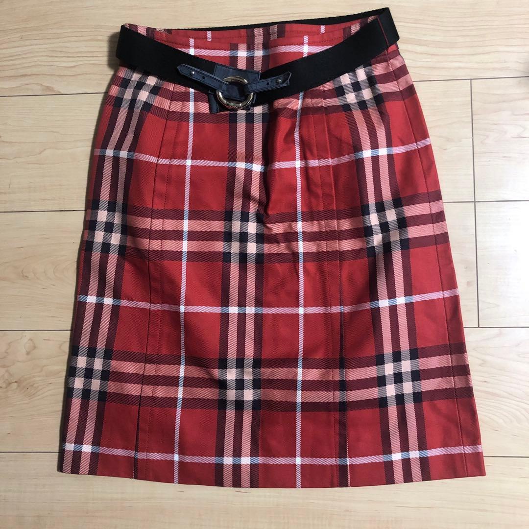 バーバリーブルーレーベル ノバチェックスカート - メルカリ