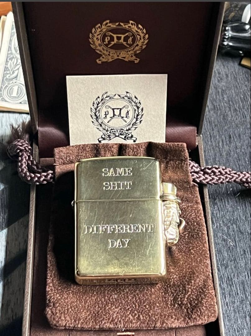 ピーナッツカンパニー　ベロピーナッツジッポライター　ブラスxカッパー