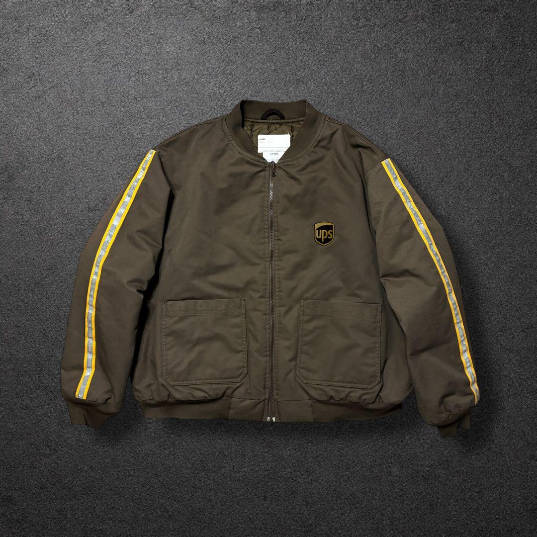 企業ロゴ中綿ワークジャケットups 2XLブラウンCINTASリフレクターma1