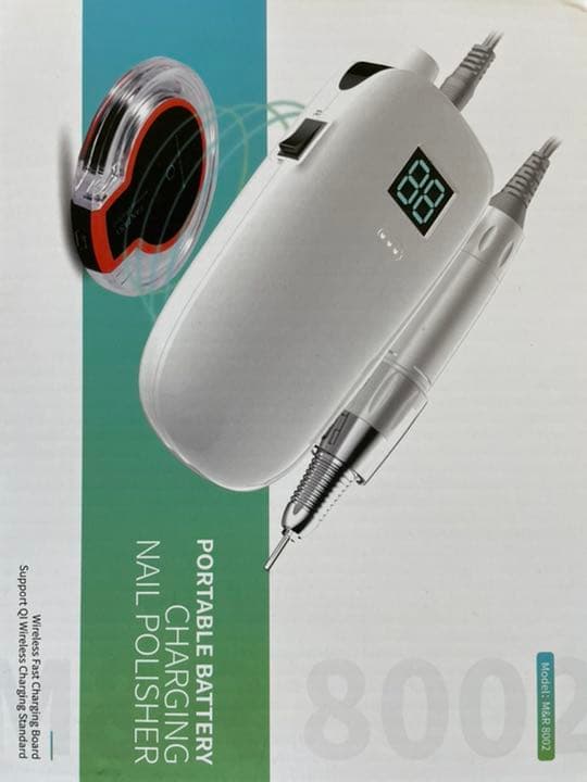 携帯用ネイルマシーン ワイヤレス充電タイプ 電動ネイルマシン ネイルドリル