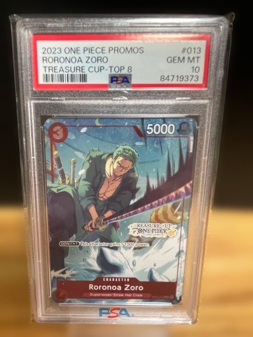 PSA10 ワンピース 英語版 ゾロ SR トレジャーカップ TOP8