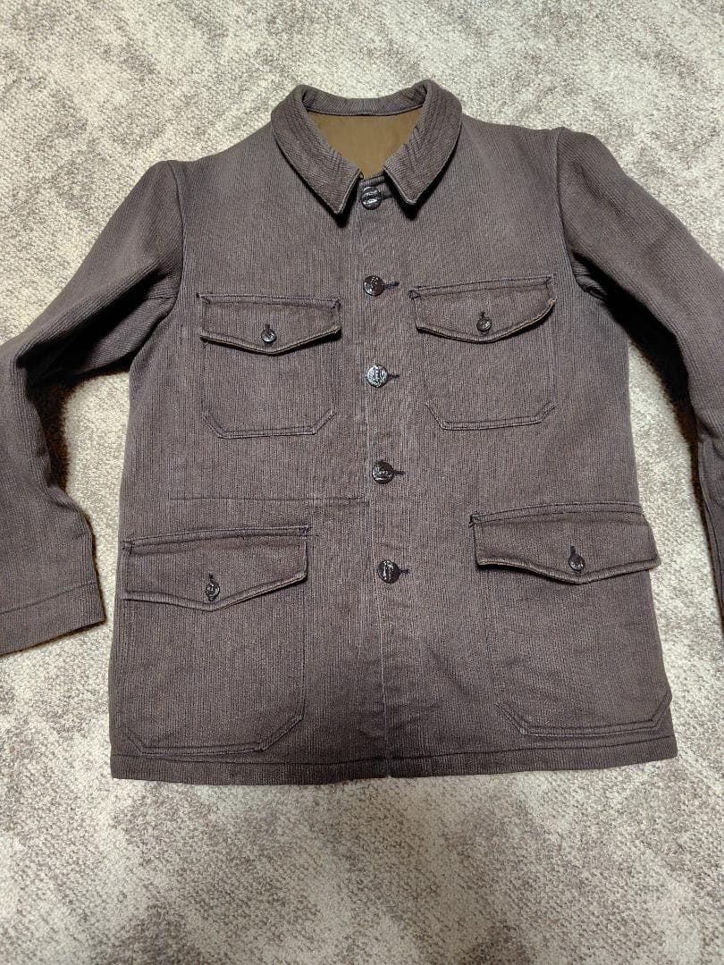 50s 60s フレンチ ハンティングジャケット コットンピケ