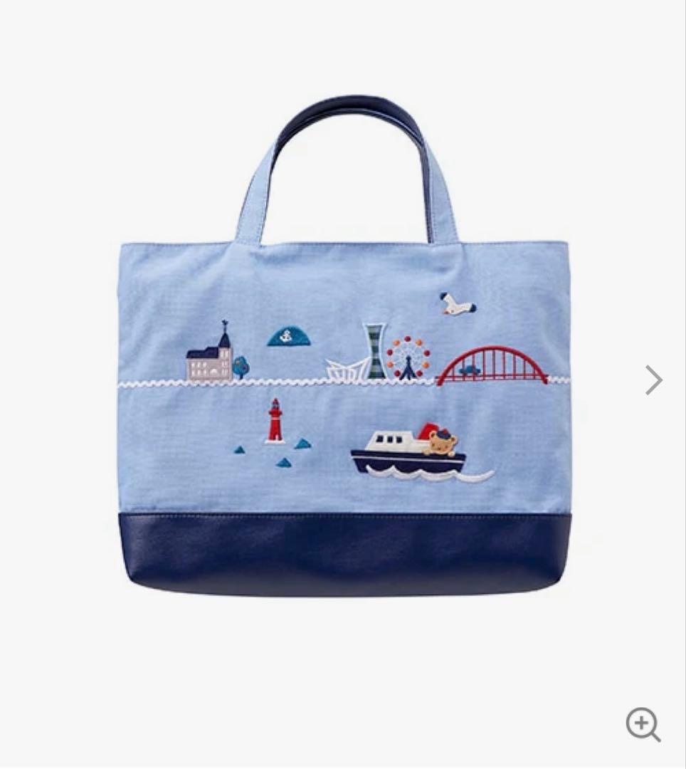 新品同様 ファミリア 神戸 デニム バッグ 本店 限定 familiar - [特別価格]ファミリア 神戸本店1周年記念 限定 マチ付き