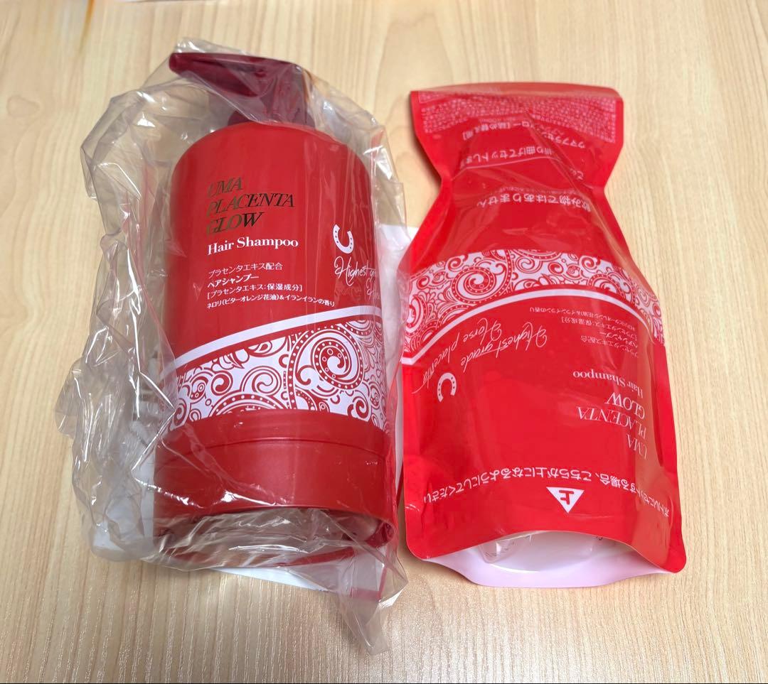 【新品未使用】ウマプラセンタ ヘアシャンプー ボトル＋詰め替え用400mL