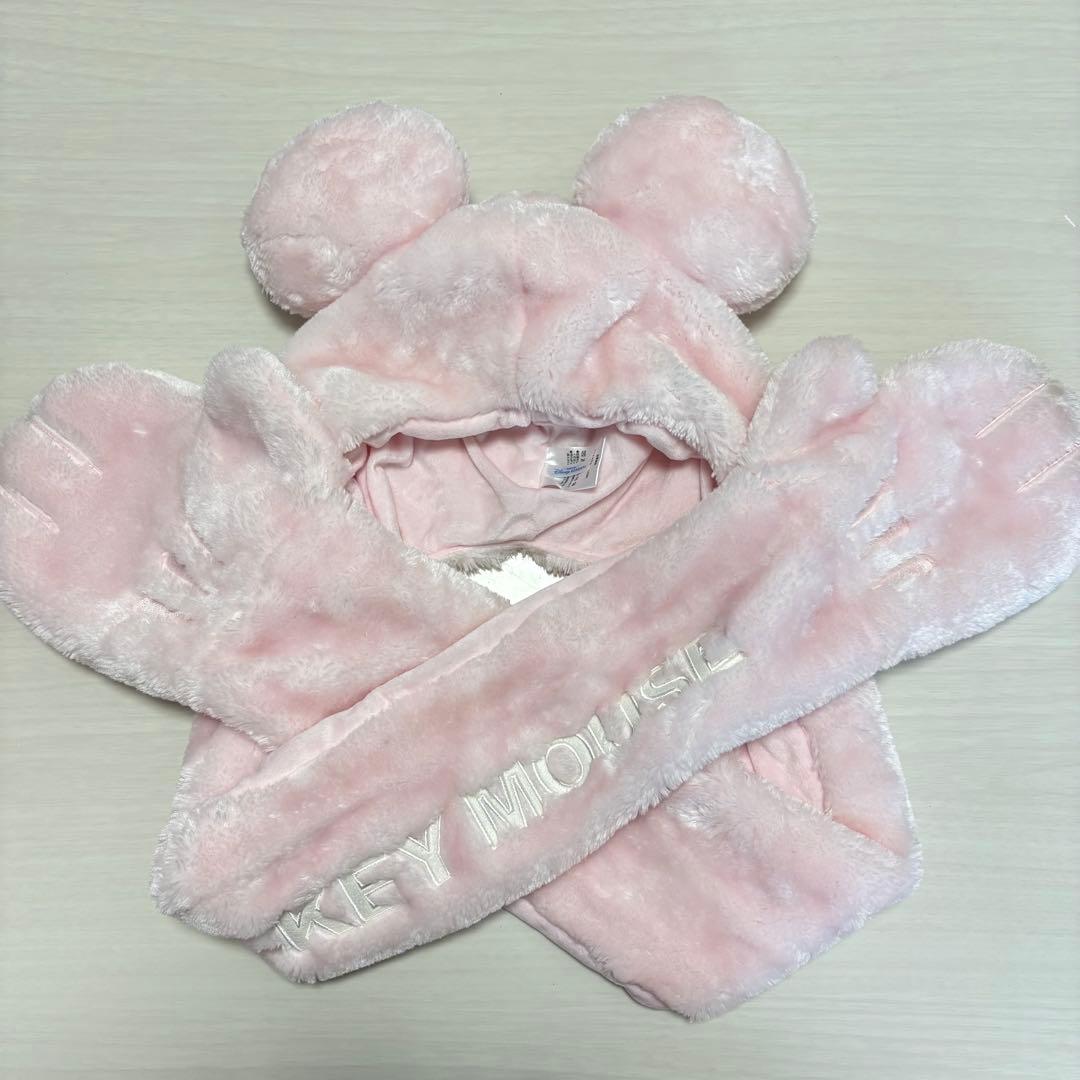 ディズニー ファンキャップ マフラー ピンク