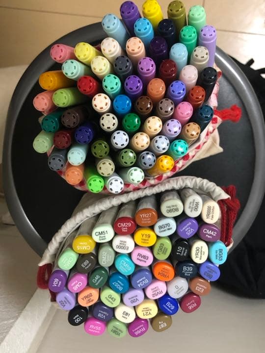 コピックセットとバリオスインク