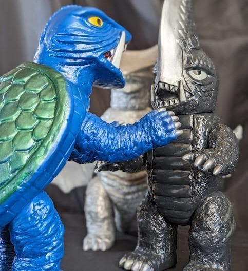 昭和ガメラ＆ギロン＆宇宙ギャオス（マーミット）ソフビフィギュア3体