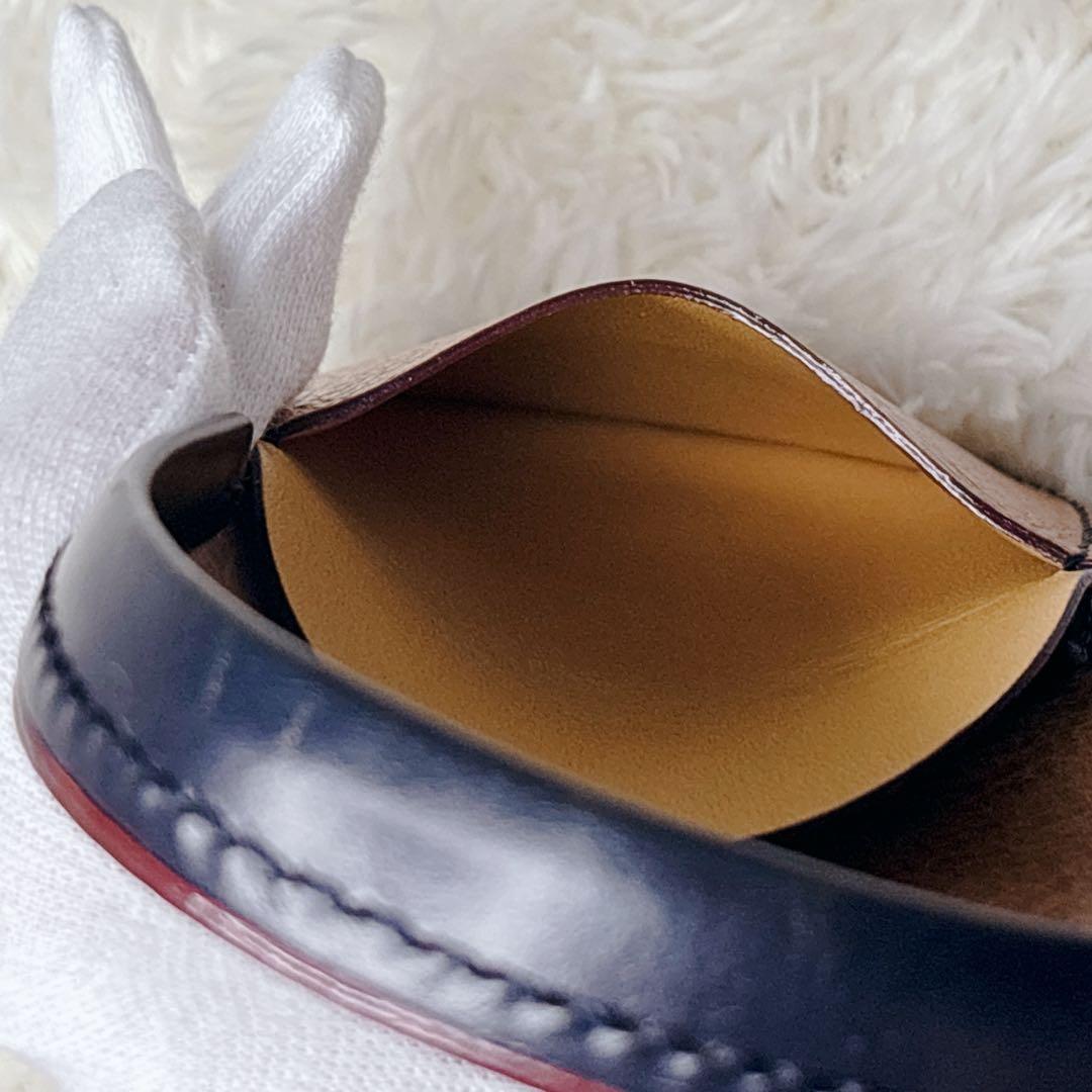 未使用級・極美品】GANZO レザー 馬蹄型コインケース ネイビー - メルカリ