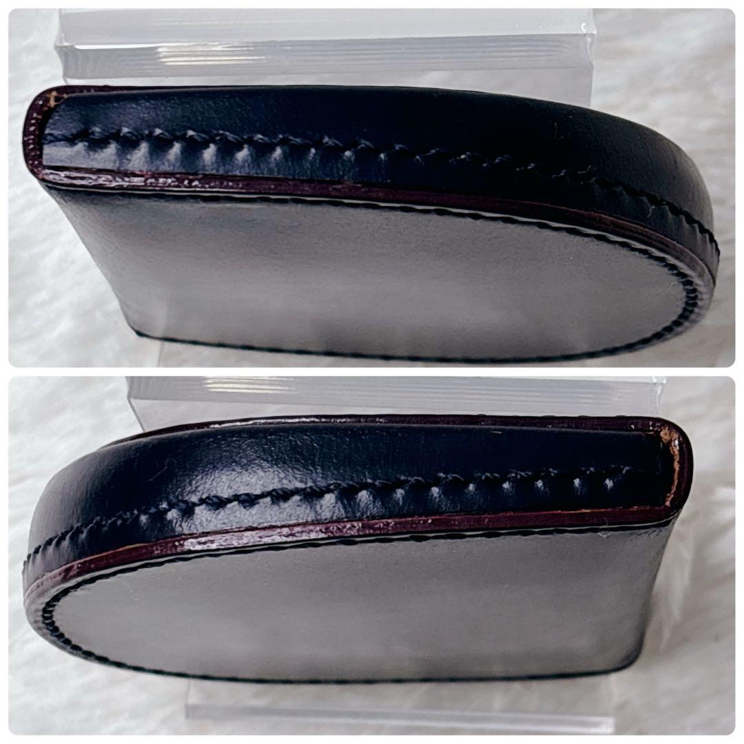 未使用級・極美品】GANZO レザー 馬蹄型コインケース ネイビー - メルカリ