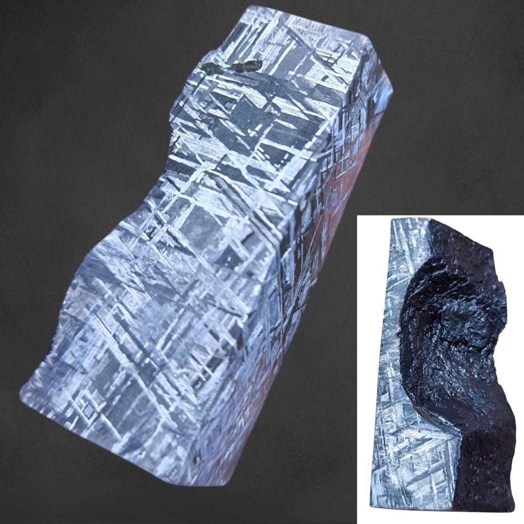 ギベオン隕石 113g エンドカット 高品質 表皮付き 鉄隕石