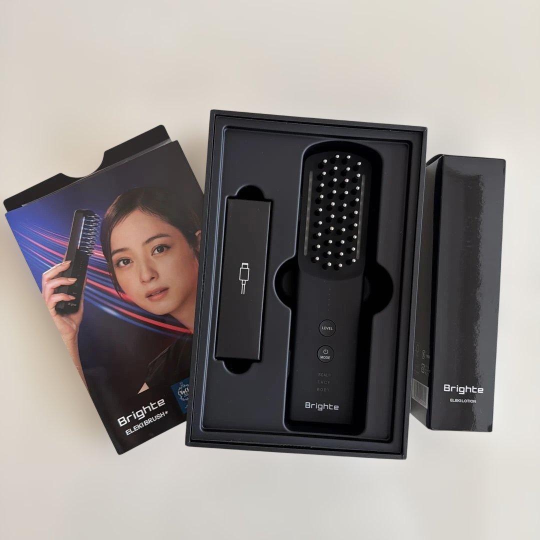 Brighte ELEKI BRUSHエレキブラシ プラスエレキローション 新型】Brighte ELEKI BRUSH PLUS エレキブラシ プラス 美顔器 頭皮ケア