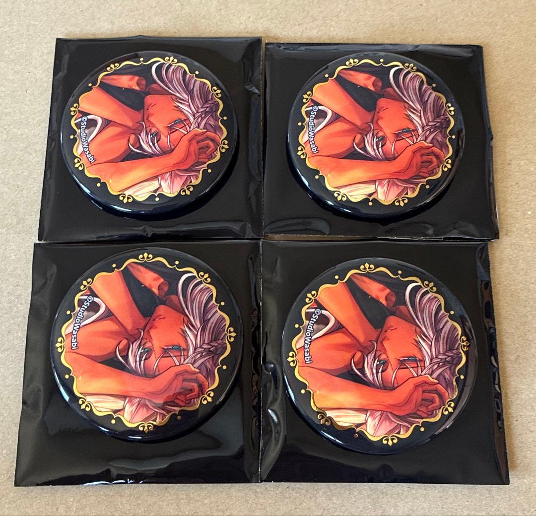 悪魔執事と黒い猫 ミヤジ 缶バッジ 4点 4周年 アニメイト あくねこ