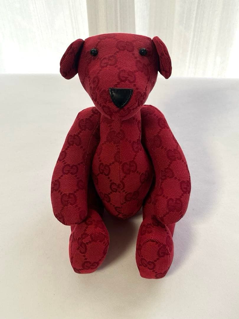 GUCCI グッチ GGキャンバス レッド ベアーぬいぐるみ