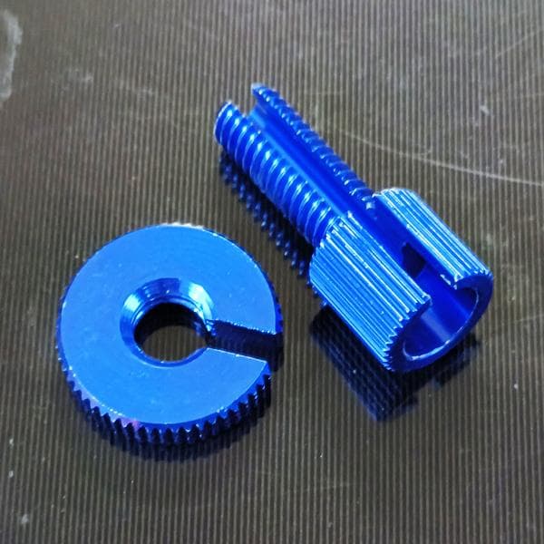 スズキ クラッチアジャスター 青 M8 調整 クラッチ ワイヤー レバー