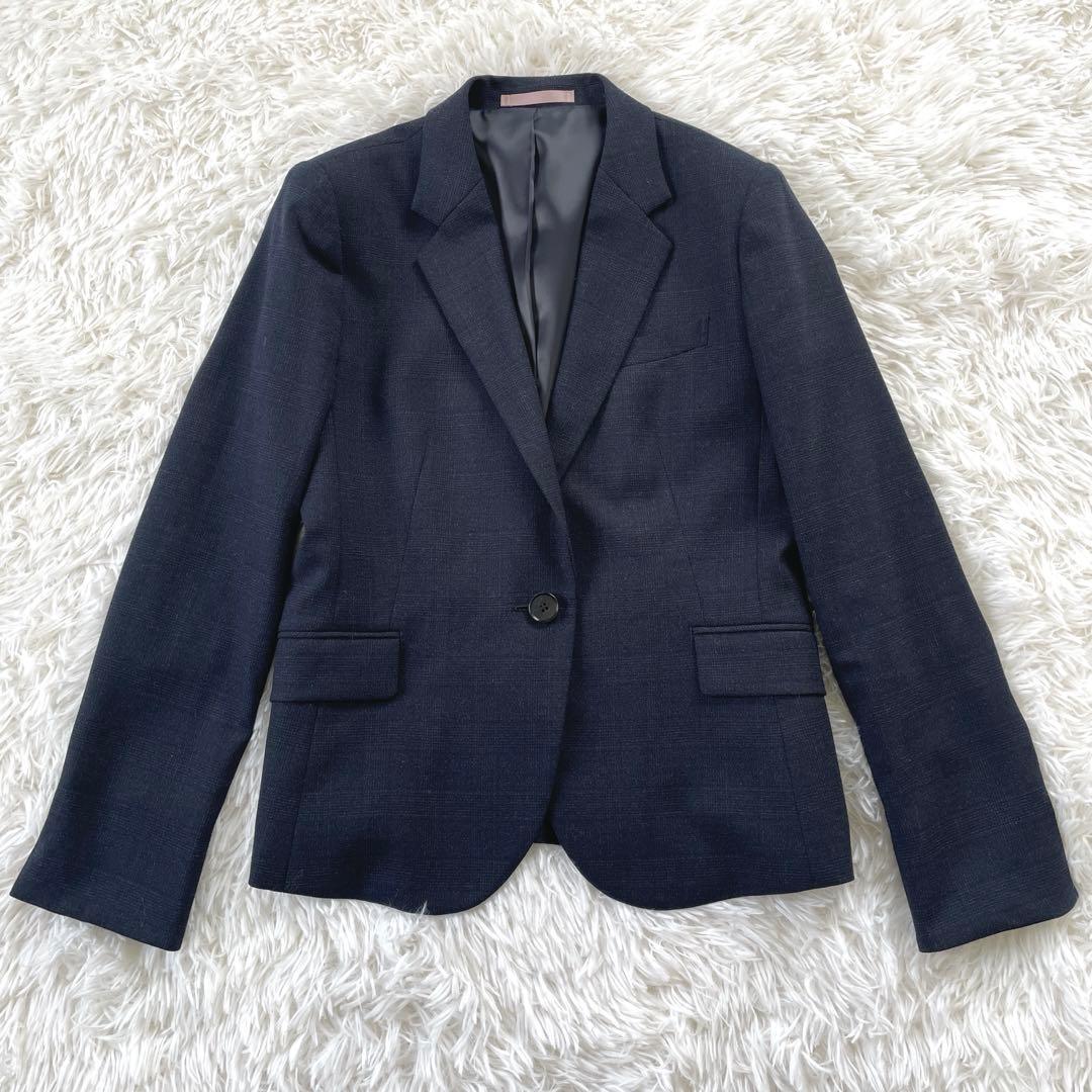 美品】レミュー アオキ パンツ スーツ セットアップ 洗える ネイビー