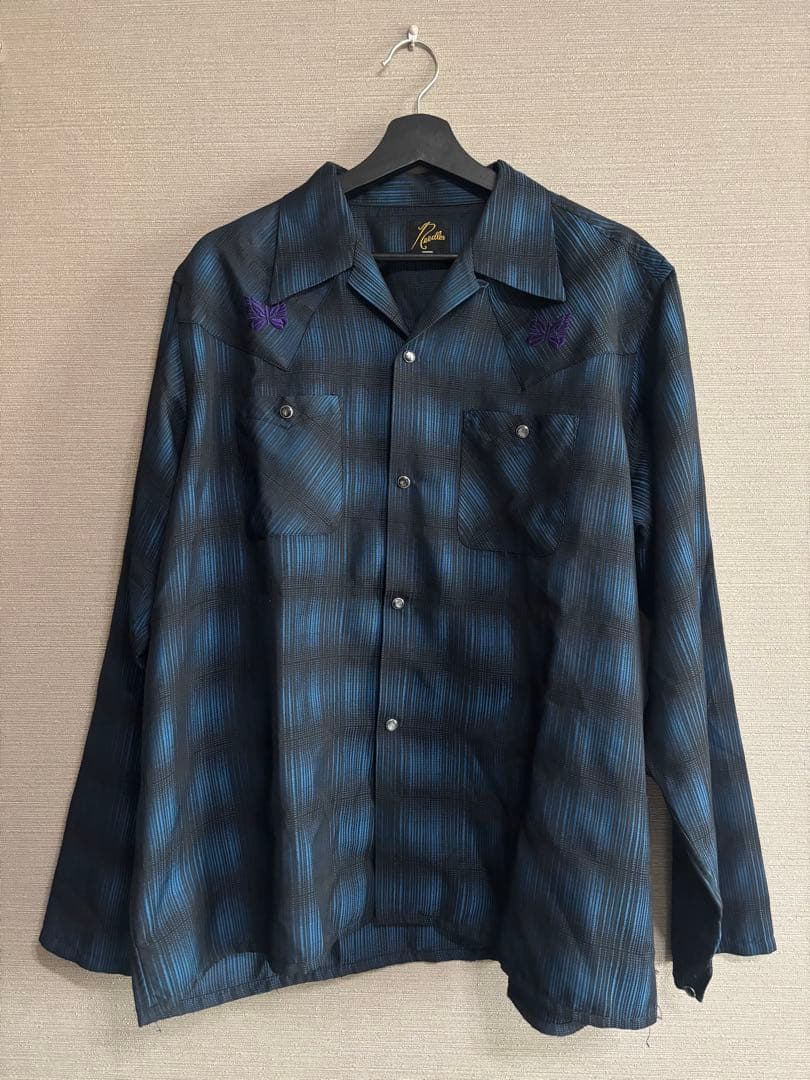 Needles オンブレ チェックシャツ