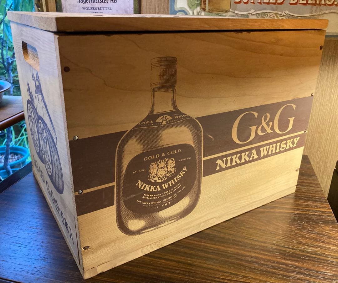 G&G ニッカ ウイスキー ヴィンテージ 木箱 酒 昭和 レトロ 収納