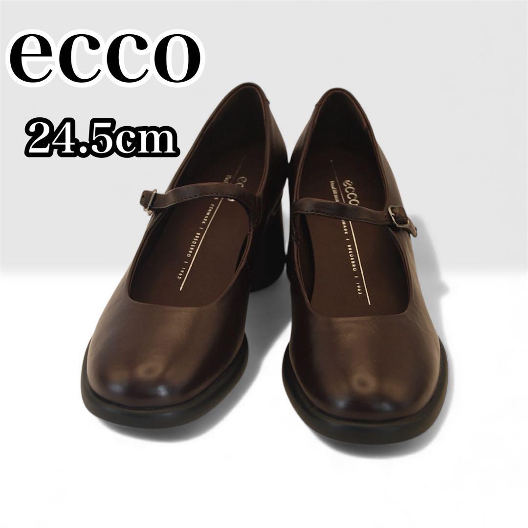 ゆ*。様 ★美品★eccoスカルプテッド LX35 パンプス ストラップ付24.