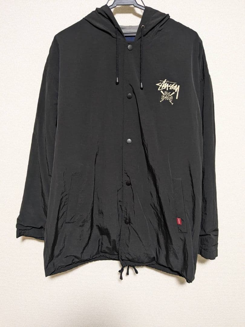 OLD STUSSY 紺タグ ナイロンジャケット ブラック