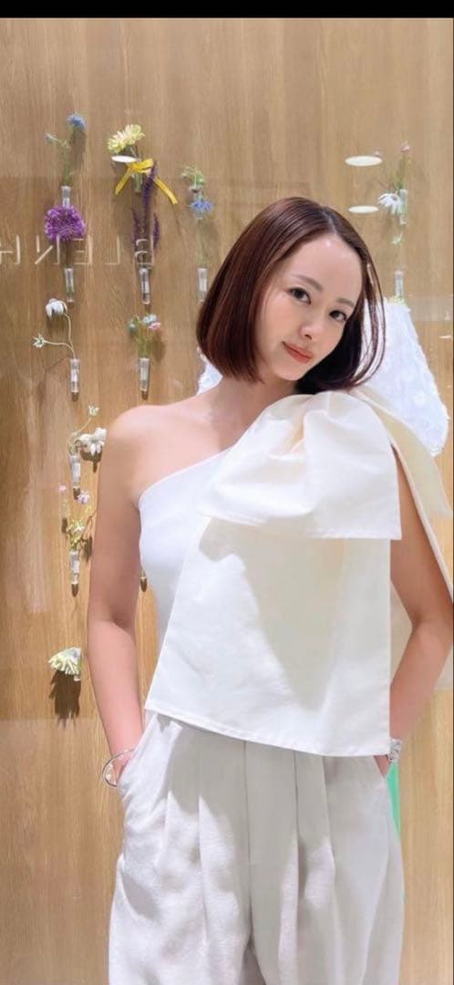 アキキ akiki ribbon one shoulder top Ⅲ LF-295IB エアーフロアモデル アキレス×ネオネットコラボ トリコロール