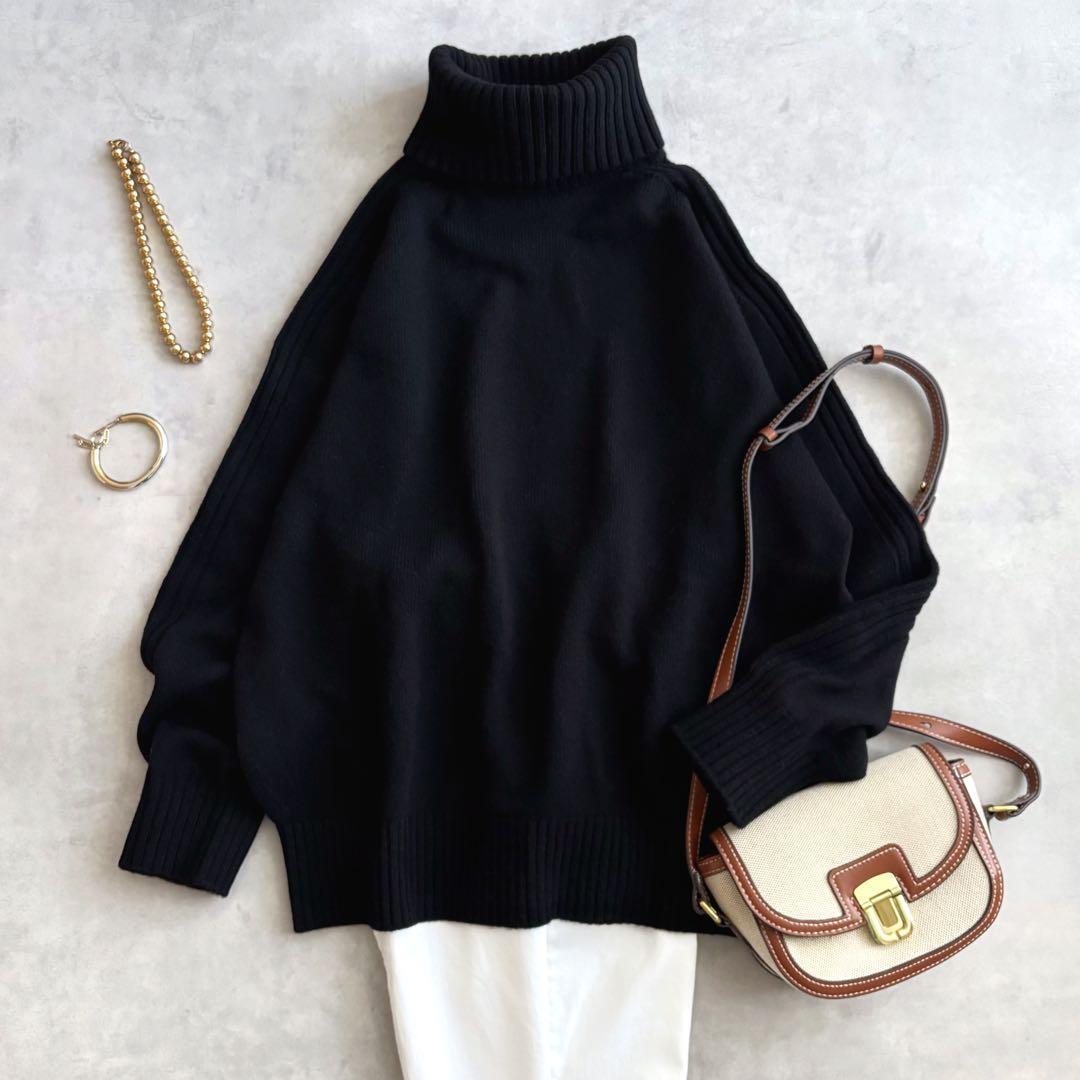 美品 ◆ FRAMeWORK フレームワーク　ニット　カシミヤ混　ブラック