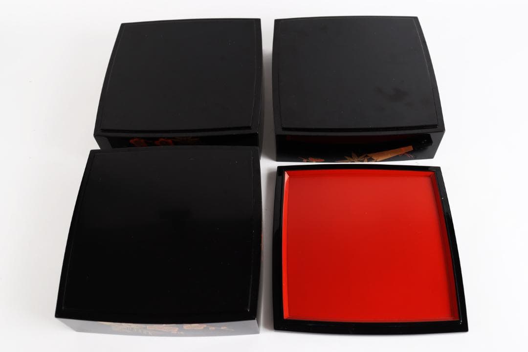 輪島塗 三段重 重箱 松竹梅 蒔絵 共箱 - メルカリ